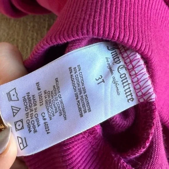 Juicy Couture Kids Fuchsia Hoodie - Picture 4 of 4